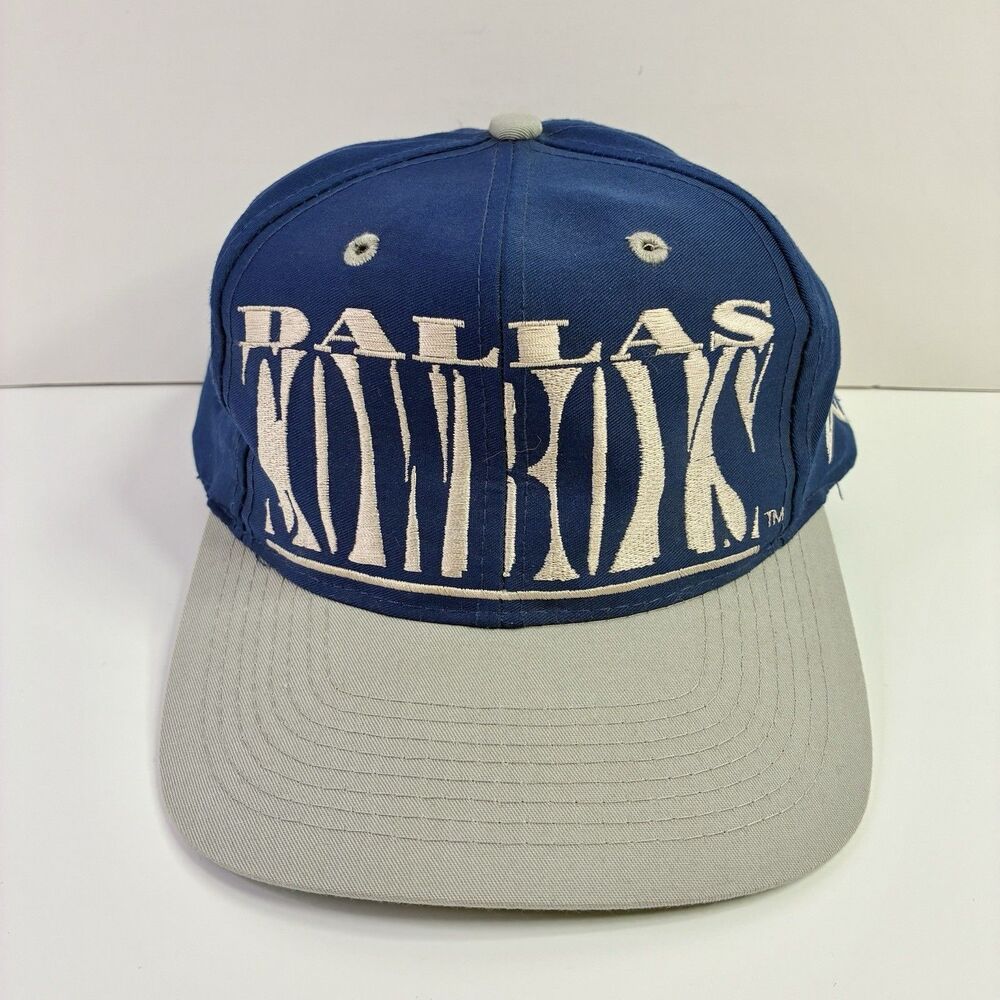 Dallas Cowboys Snapback Hat Cap Adjustable Blue Logo 7 NFL Football 90s Vintage